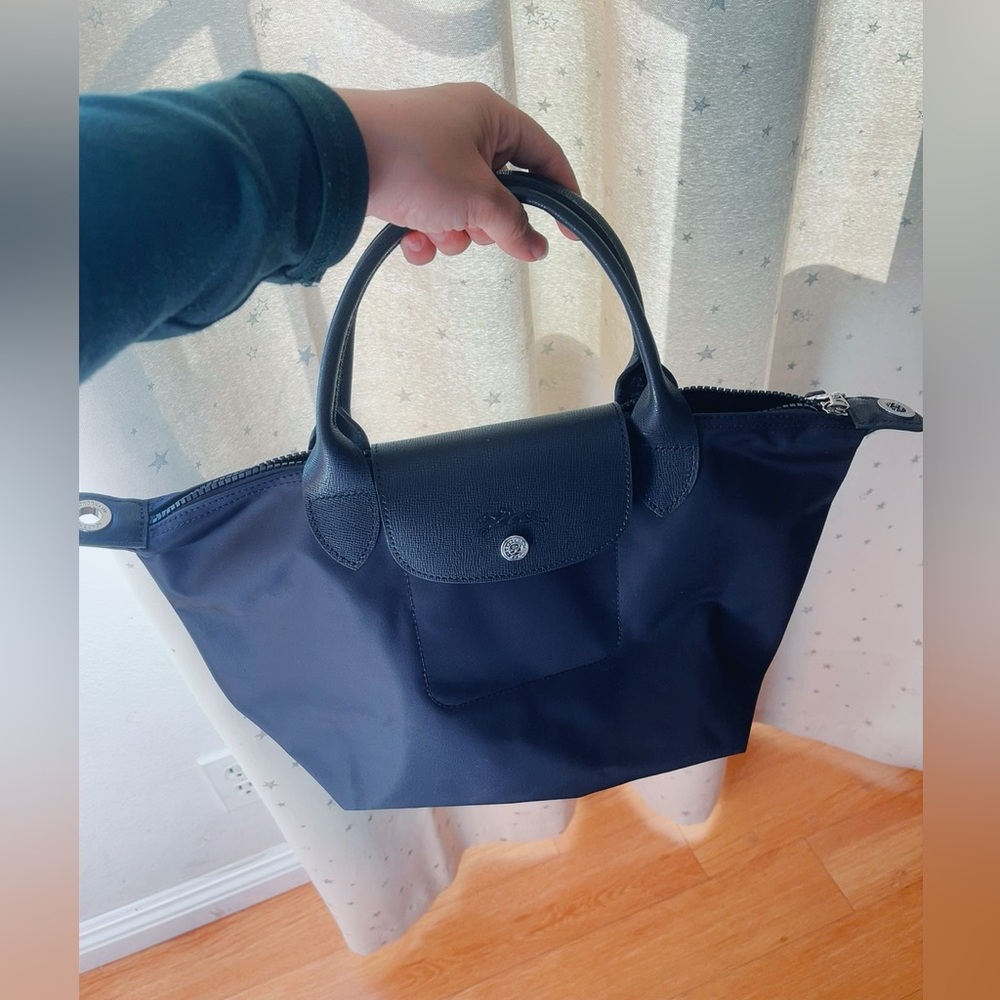 Longchamp crossbody body tote bag strap adjustable black color waterproof - Picture 4 of 11